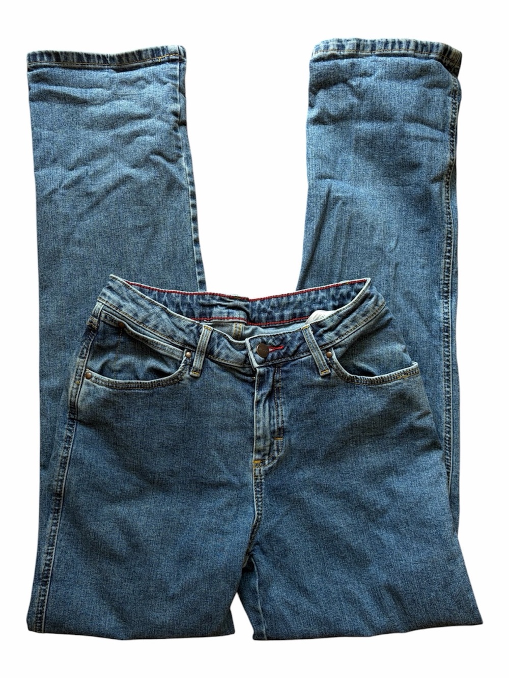Wrangler Straight Leg Jeans Women’s Blue Mid Wash Classic Denim High Rise Y2K